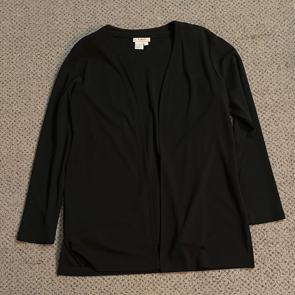 Tao  Women's Black Sleeveless Top with Matching Long Sleeved Jacket